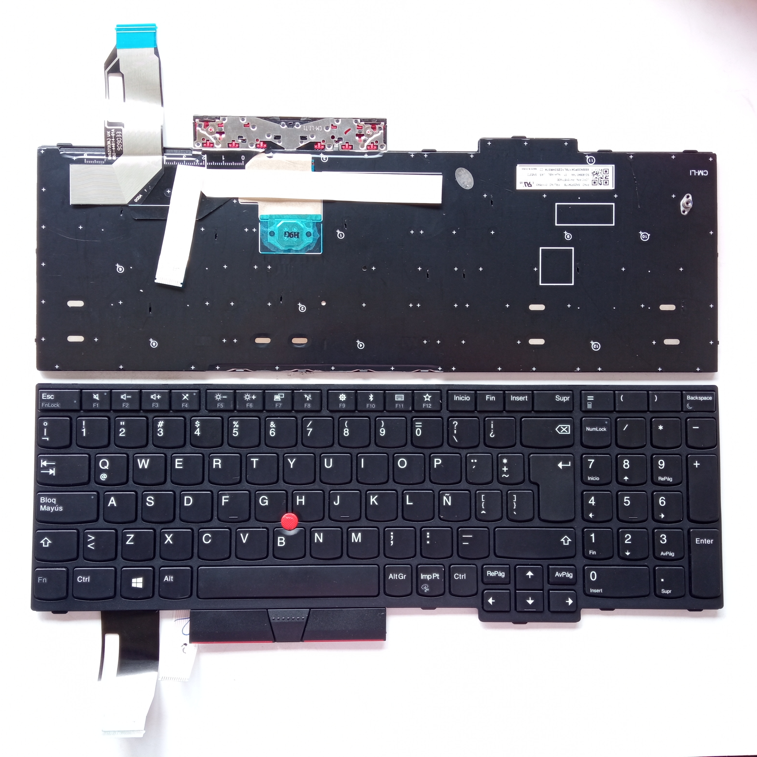 Picture of New Replacement Laptop Keyboard For IBM E580/E585/E590/T580S/L590/L580/P52/P53/P73 BLACK FRAME BLACK (OEM) LA Layout